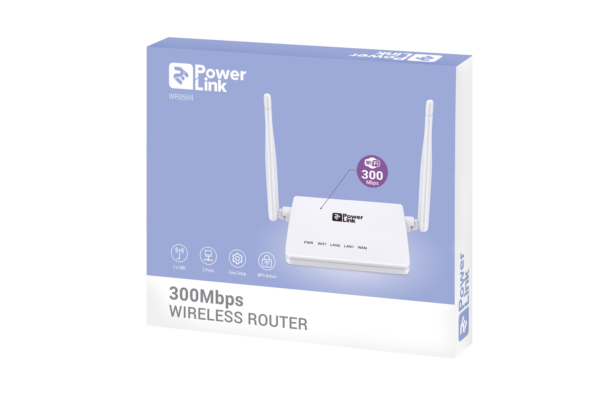2E Маршрутизатор PowerLink WR956N N300, 2xFE LAN, 1xFE WAN, 2xAnt 5dBi