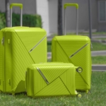 2E Plastic Suitcase, SIGMA, S, 4 Wheels, Apple Green