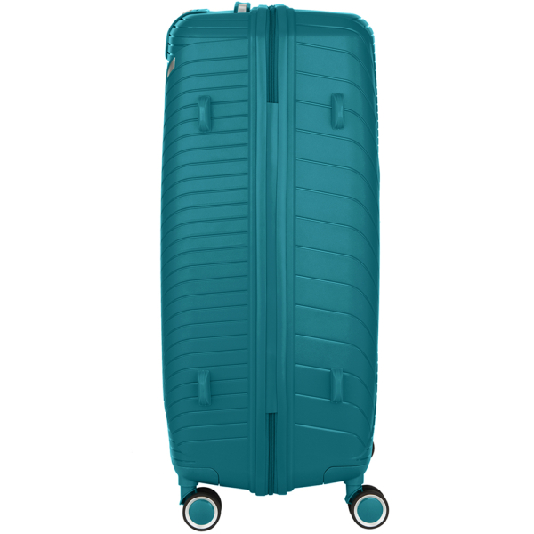 2E Plastic Suitcase, SIGMA, L, 4 Wheels, Aqua Marine