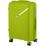 2E Plastic Suitcase, SIGMA, M, 4 Wheels, Apple Green
