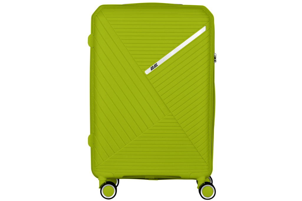 2E Plastic Suitcase, SIGMA, M, 4 Wheels, Apple Green
