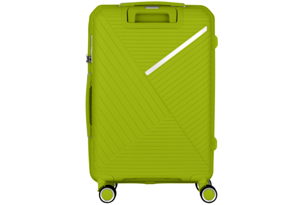 2E Plastic Suitcase, SIGMA, M, 4 Wheels, Apple Green