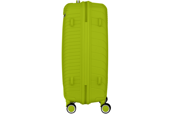 2E Plastic Suitcase, SIGMA, M, 4 Wheels, Apple Green