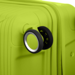 2E Plastic Suitcase, SIGMA, M, 4 Wheels, Apple Green