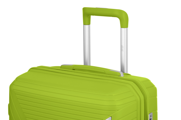 2E Plastic Suitcase, SIGMA, M, 4 Wheels, Apple Green