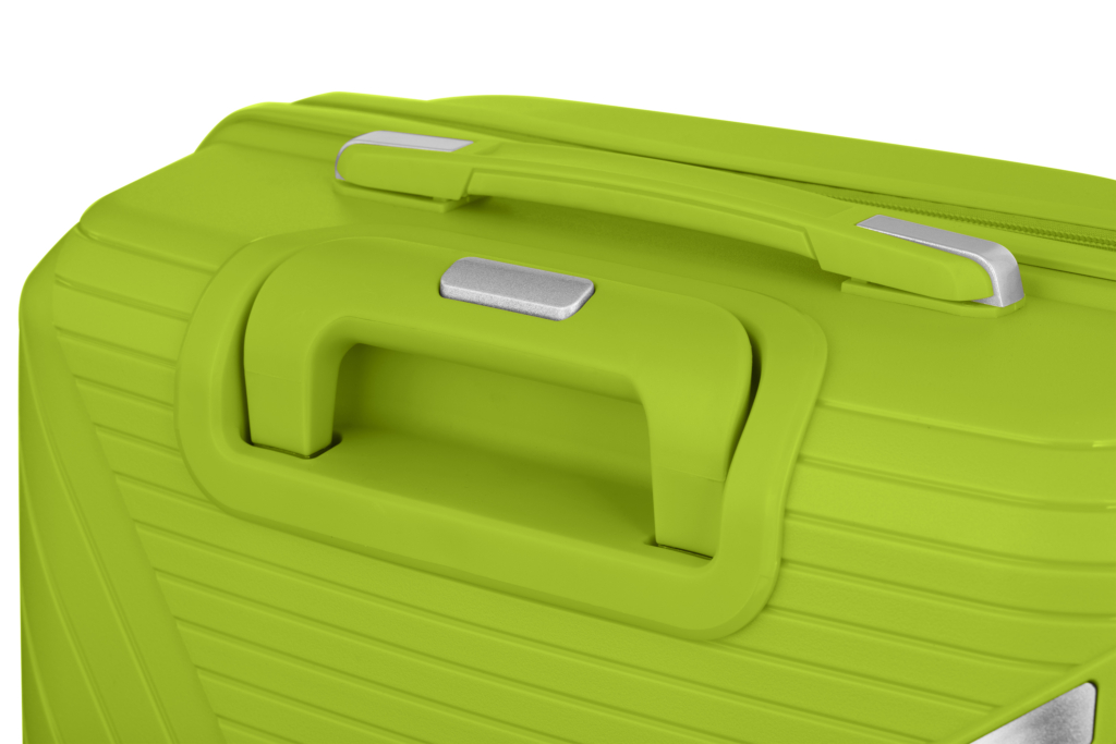 2E Plastic Suitcase, SIGMA, M, 4 Wheels, Apple Green