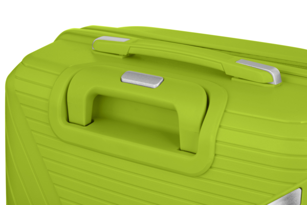 2E Plastic Suitcase, SIGMA, M, 4 Wheels, Apple Green