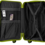 2E Plastic Suitcase, SIGMA, M, 4 Wheels, Apple Green