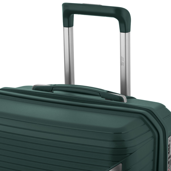 2E Plastic Suitcase, SIGMA, M, 4 Wheels, Emerald Green