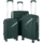 2E Plastic Suitcase, SIGMA, M, 4 Wheels, Emerald Green