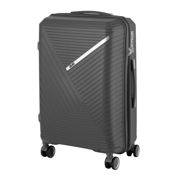 2E Plastic Suitcase, SIGMA, M, 4 Wheels, Graphite