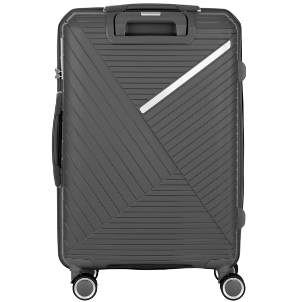 2E Plastic Suitcase, SIGMA, M, 4 Wheels, Graphite