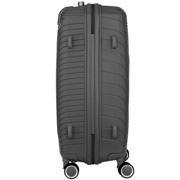 2E Plastic Suitcase, SIGMA, M, 4 Wheels, Graphite