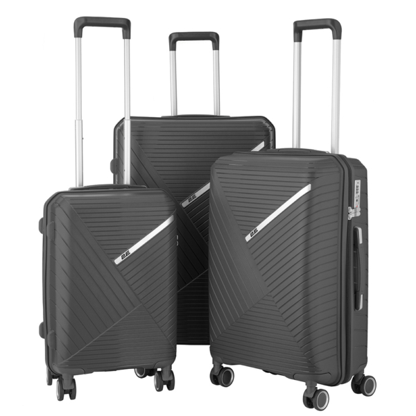 2E Plastic Suitcase, SIGMA, M, 4 Wheels, Graphite