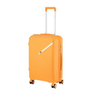 2E Plastic Suitcase, SIGMA, M, 4 Wheels, Orange