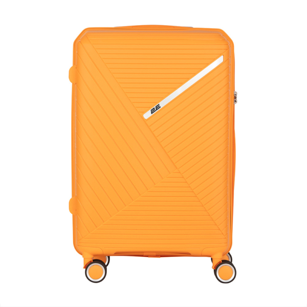 2E Plastic Suitcase, SIGMA, M, 4 Wheels, Orange