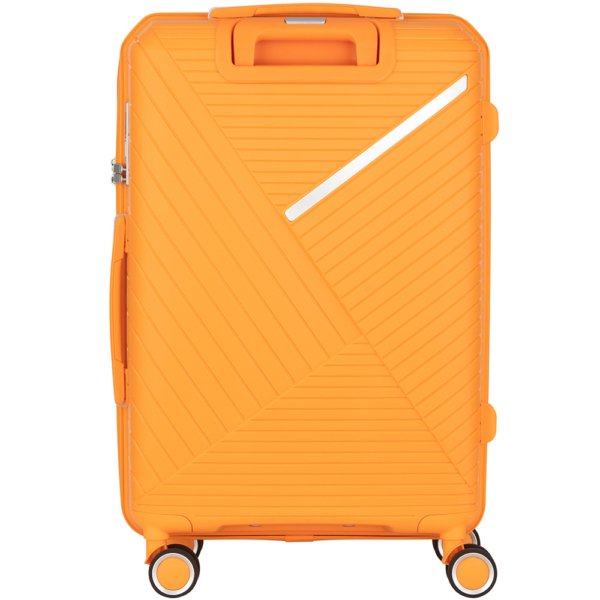 2E Plastic Suitcase, SIGMA, M, 4 Wheels, Orange
