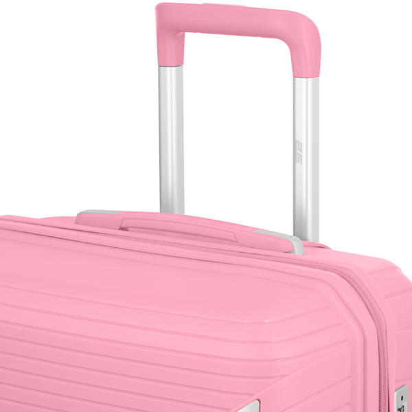 2E Plastic Suitcase, SIGMA, M, 4 Wheels, Pink