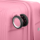 2E Plastic Suitcase, SIGMA, M, 4 Wheels, Pink