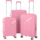 2E Plastic Suitcase, SIGMA, M, 4 Wheels, Pink