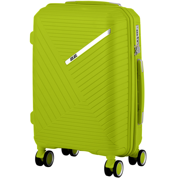 2E Plastic Suitcase, SIGMA, S, 4 Wheels, Apple Green