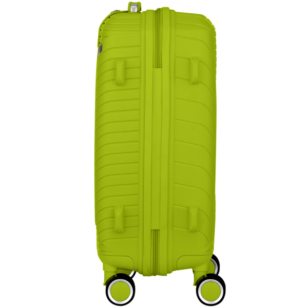 2E Plastic Suitcase, SIGMA, S, 4 Wheels, Apple Green