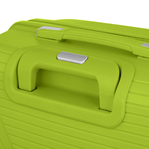 2E Plastic Suitcase, SIGMA, S, 4 Wheels, Apple Green