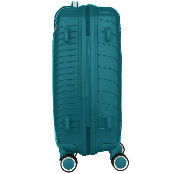 2E Plastic Suitcase, SIGMA, S, 4 Wheels, Aqua Marine