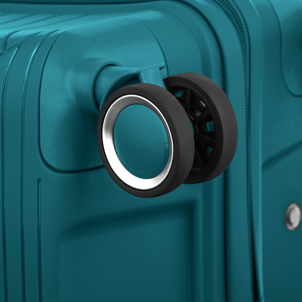 2E Plastic Suitcase, SIGMA, S, 4 Wheels, Aqua Marine