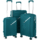 2E Plastic Suitcase, SIGMA, S, 4 Wheels, Aqua Marine