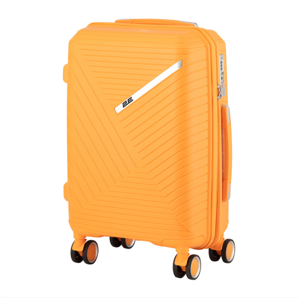 2E Plastic Suitcase, SIGMA, S, 4 Wheels, Orange