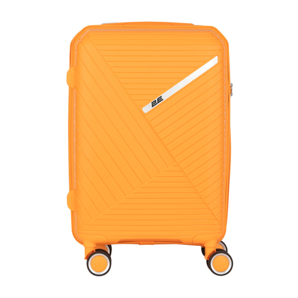 2E Plastic Suitcase, SIGMA, S, 4 Wheels, Orange