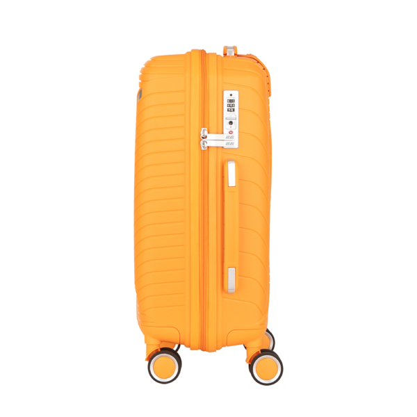 2E Plastic Suitcase, SIGMA, S, 4 Wheels, Orange