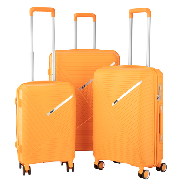 2E Plastic Suitcase, SIGMA, S, 4 Wheels, Orange