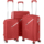 2E Plastic Suitcase, SIGMA, S, 4 Wheels, Red