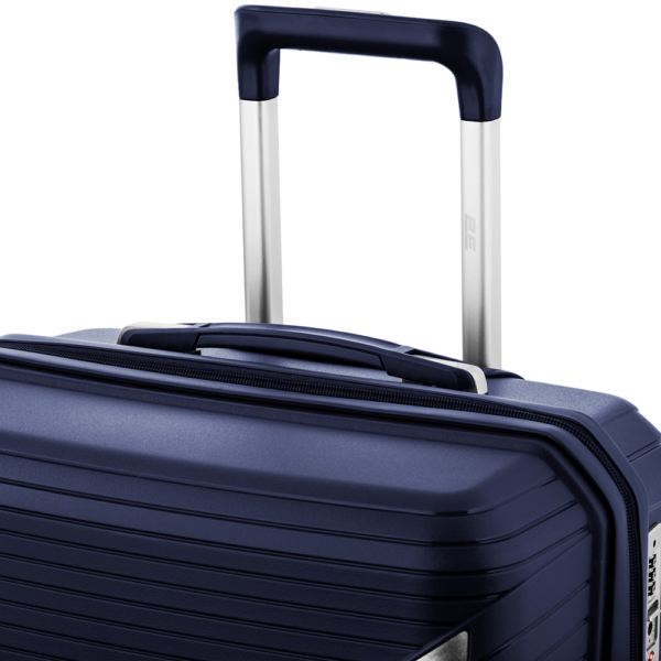 2E Plastic Suitcases Set, SIGMA, (L+M+S), 4 Wheels, Navy Blue