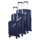 2E Plastic Suitcases Set, SIGMA, (L+M+S), 4 Wheels, Navy Blue