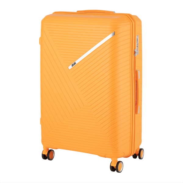 2E Plastic Suitcases Set, SIGMA, (L+M+S), 4 Wheels, Orange