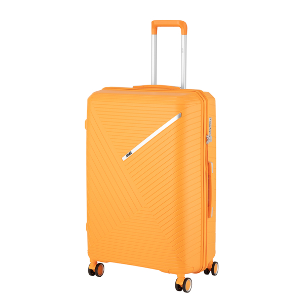2E Plastic Suitcases Set, SIGMA, (L+M+S), 4 Wheels, Orange