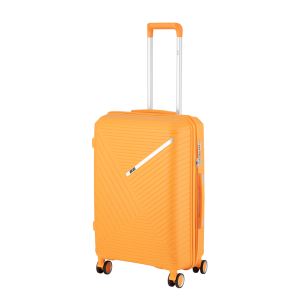 2E Plastic Suitcases Set, SIGMA, (L+M+S), 4 Wheels, Orange