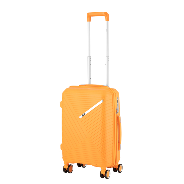 2E Plastic Suitcases Set, SIGMA, (L+M+S), 4 Wheels, Orange