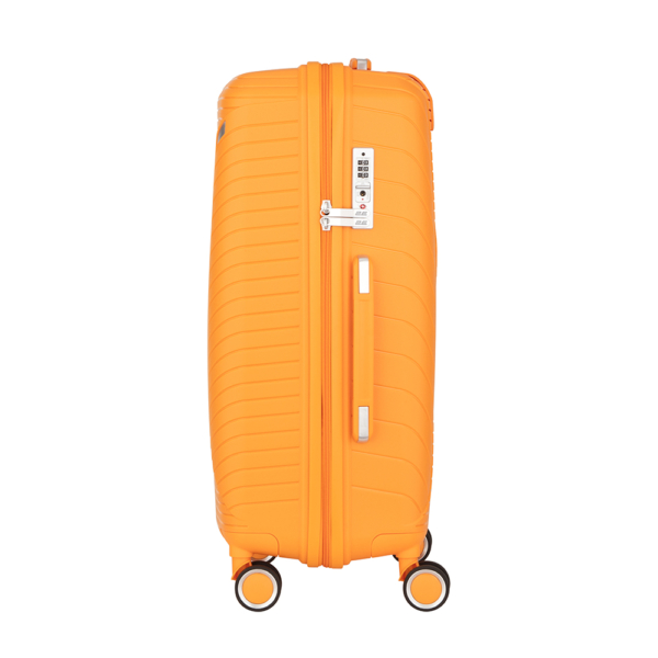 2E Plastic Suitcases Set, SIGMA, (L+M+S), 4 Wheels, Orange