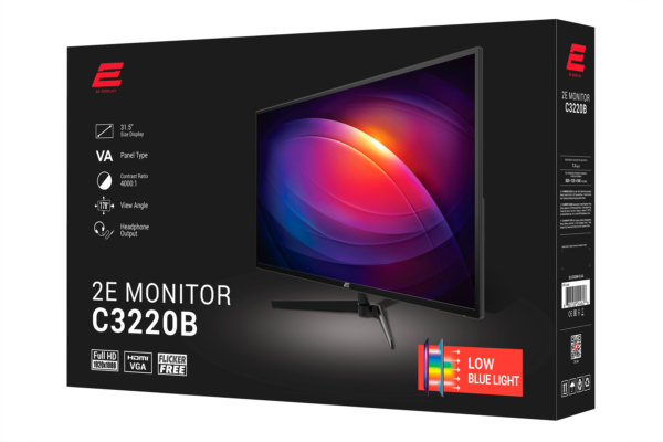 2E Монiтор LCD 31.5″ C3220B D-Sub, HDMI, Audio, VA, FreeSync