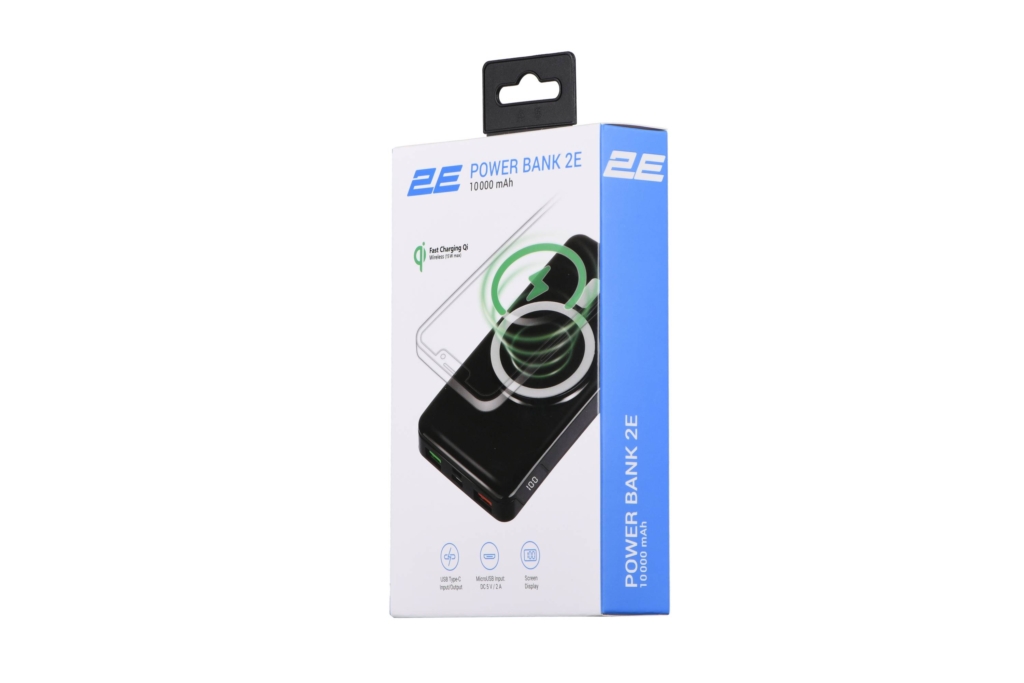 2E Портативний зарядний пристрій Power Bank Wireless, 10000mAh, 20W, black