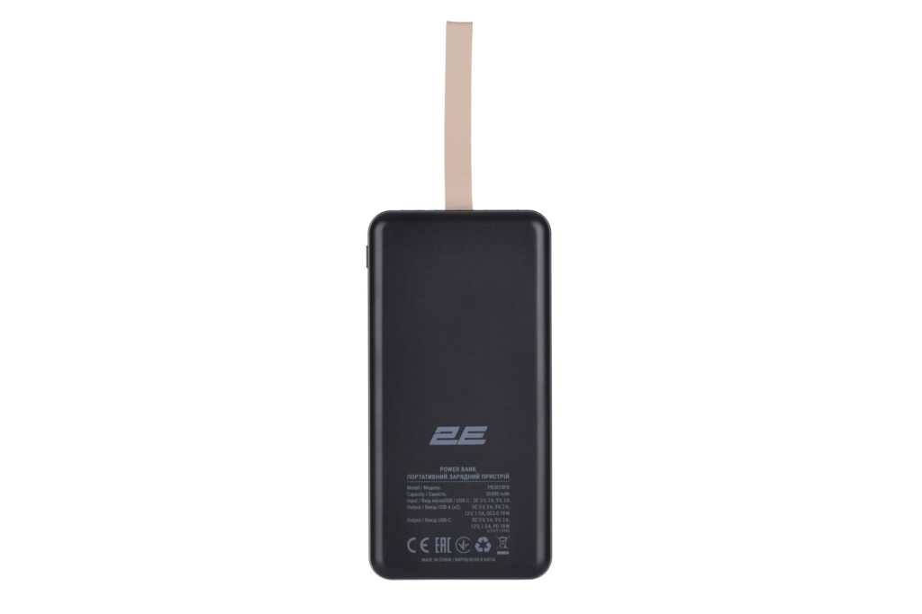 Power bank 2Е Geometry 30000 мАч, PD, QC 18W Black