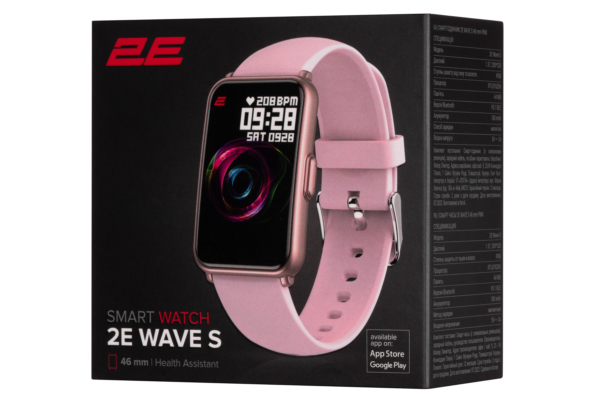 2E Смарт-годинник Wave S 46 mm Pink
