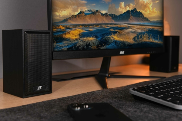 2E Акустична система PCS201, 2.0, USB, Black Wood