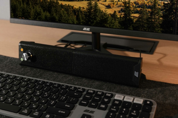 Акустическая система 2E PCS203, 2.0, USB, Metal Black