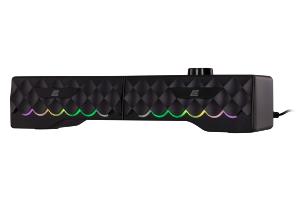 2E Акустична система PCS232 RGB, Soundbar, 2.0, USB, Black