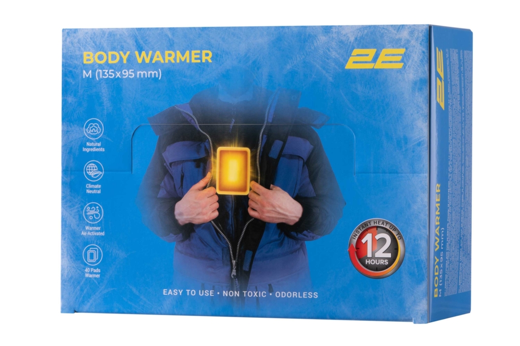 2E Chemical body warmer size M (135×95 mm), up to 12 hours